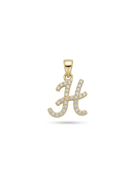 18K Gold Initial Letter Pendant