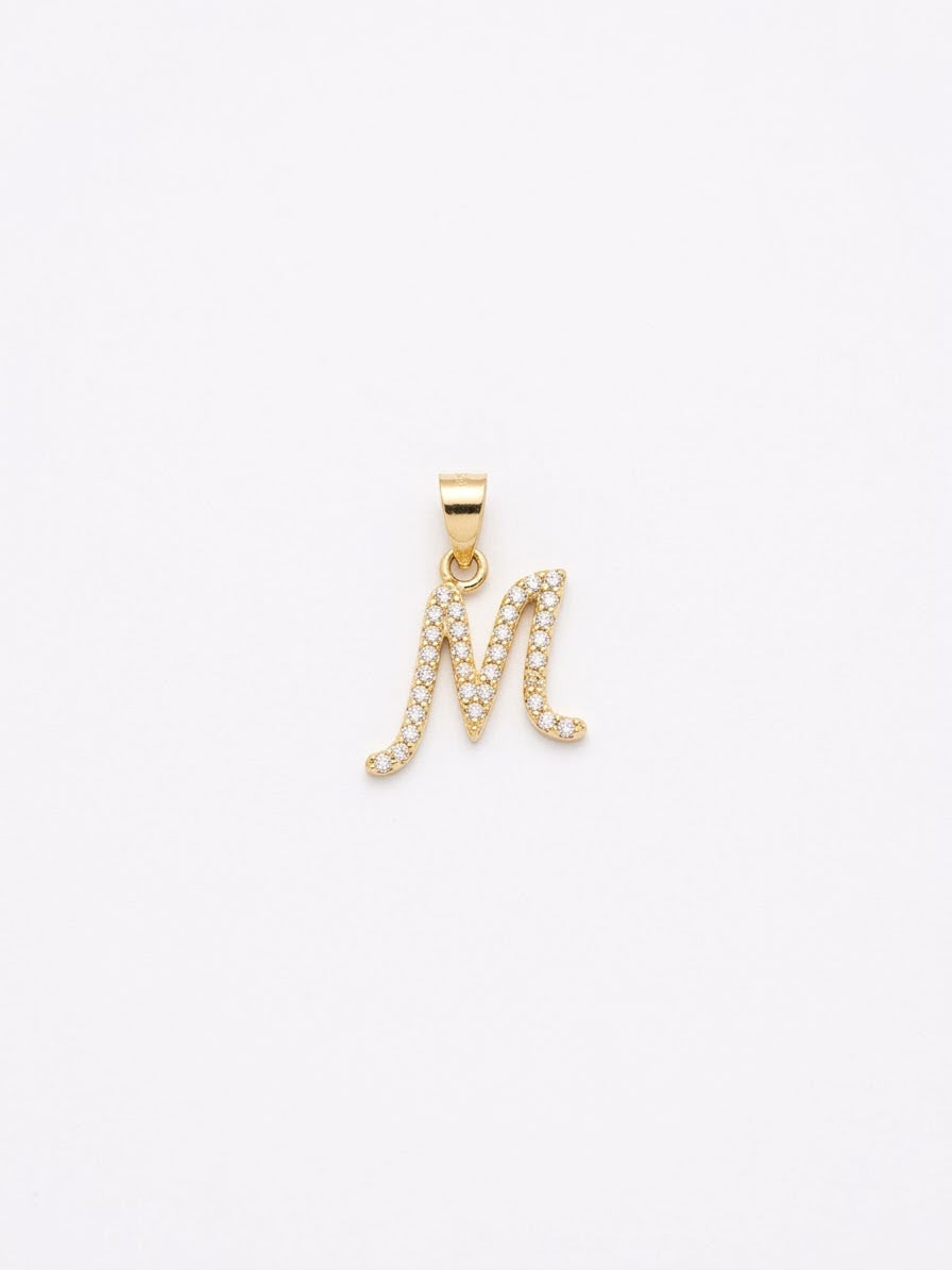 18K Gold Initial Letter Pendant