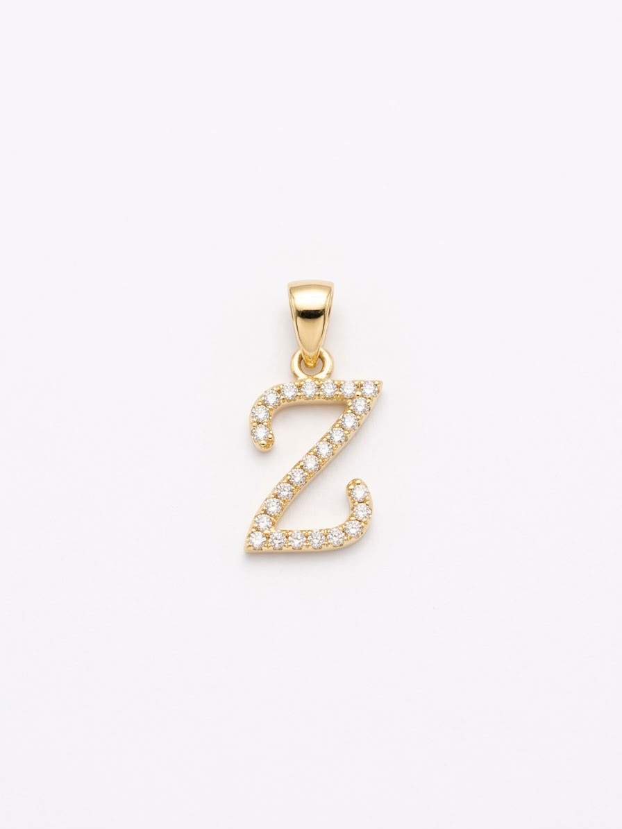 18K Gold Initial Letter Pendant