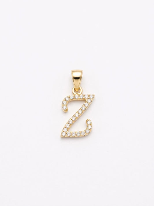 18K Gold Initial Letter Pendant