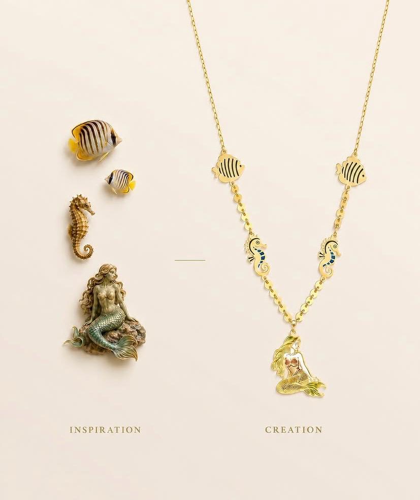 18K Gold Oceanic Summer Necklace