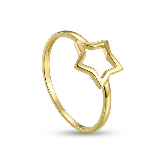 18K Gold Fine Star Band