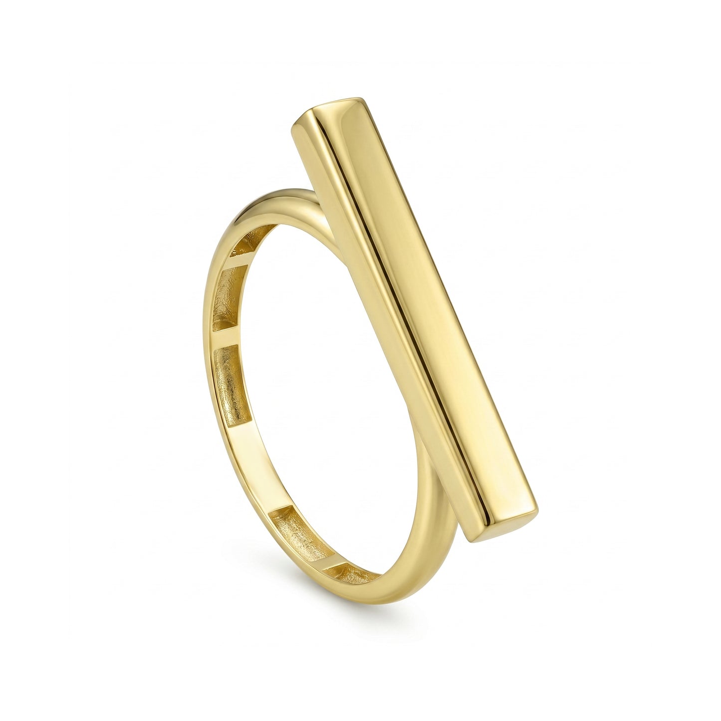 18K Gold Bar Statement Ring
