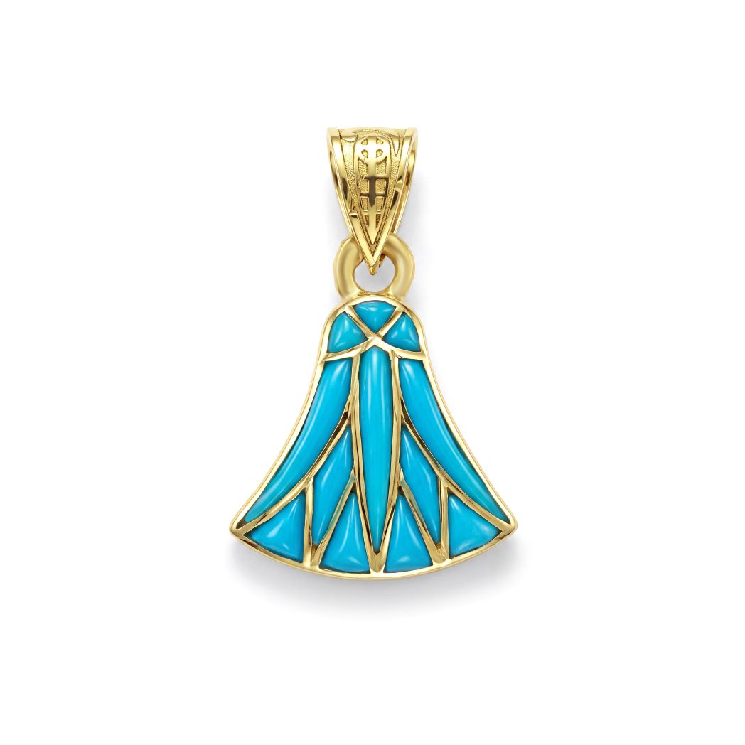 18K Gold Lotus Flower Pendant