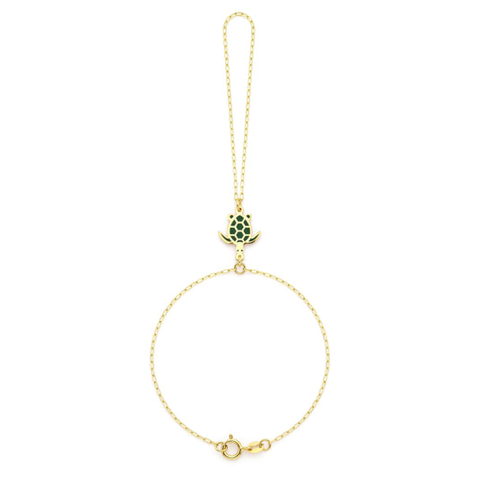 18K Gold Summer Vibes Enamel Hand Chain
