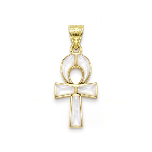 18K Gold Egyptian Key of Life Charm Pendant