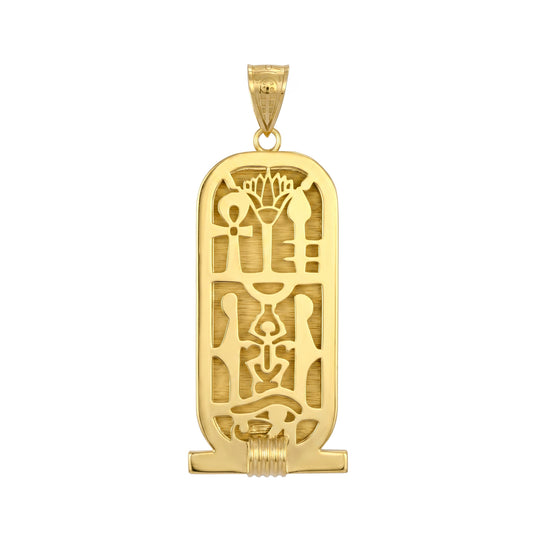 18K Gold Royal Cartouche Pharaonic Pendant