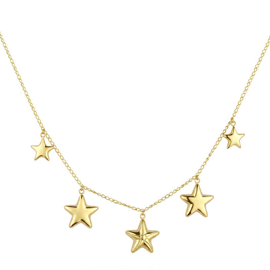 18K Gold Celestial Star Necklace