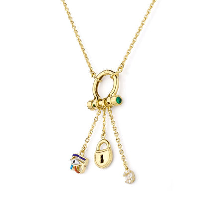 18K Gold Multi-Charm Necklace
