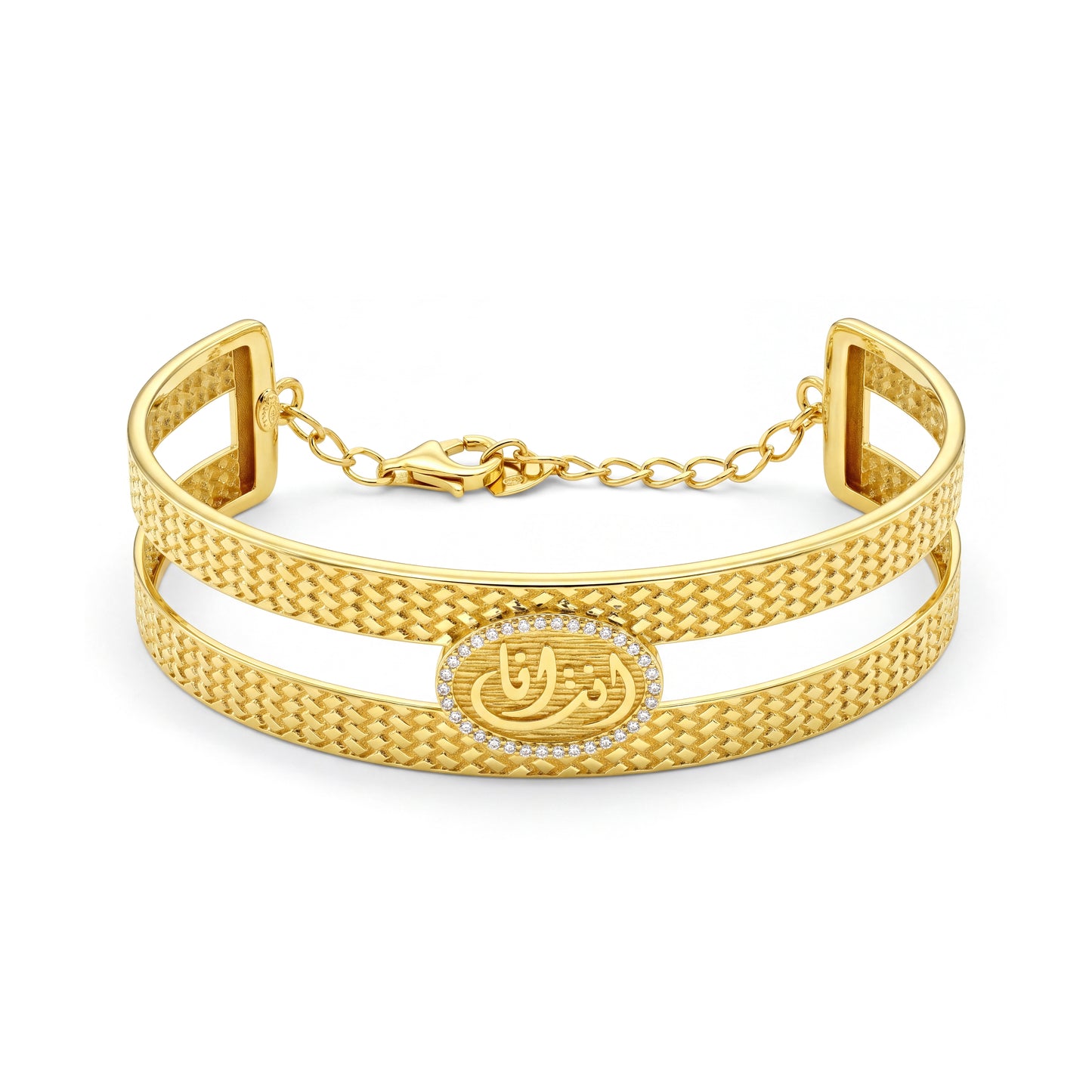 18K Gold Mini Arabic Calligraphy Statement Bangel.