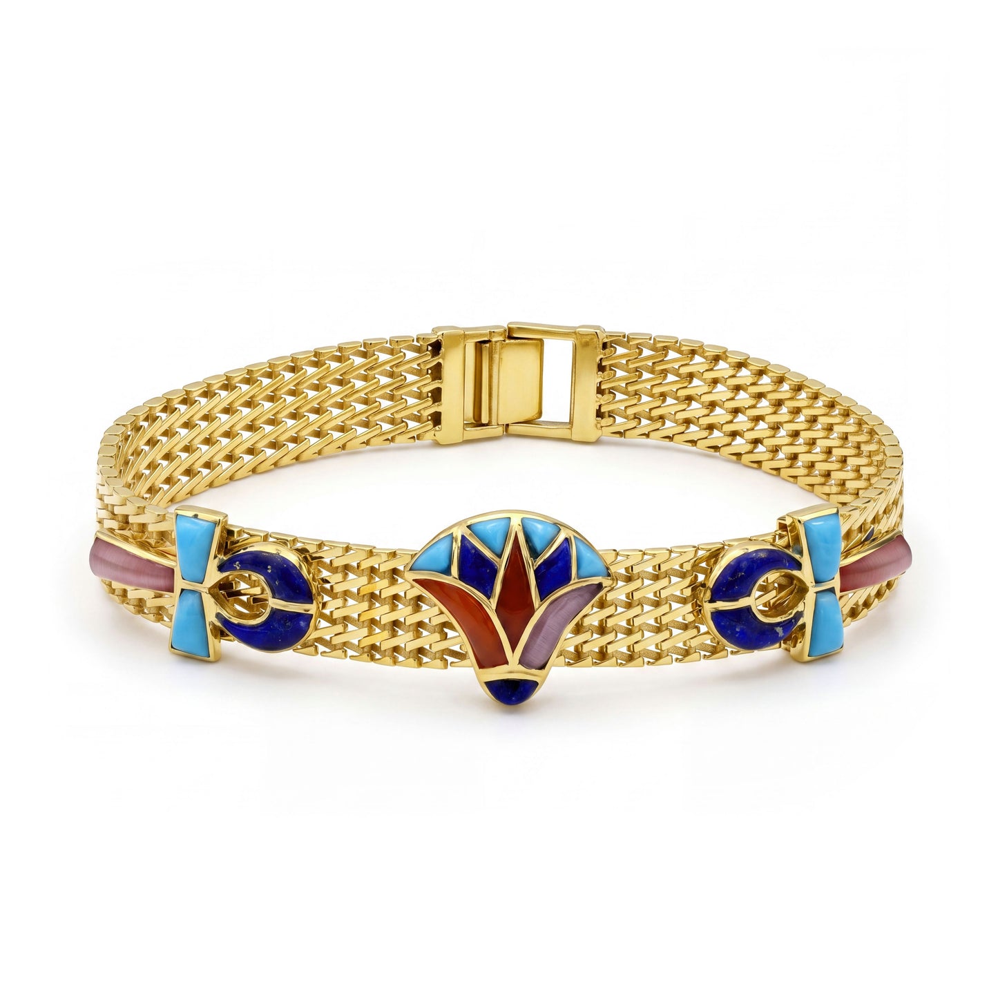 18K Solid Gold Pharaonic Bracelet