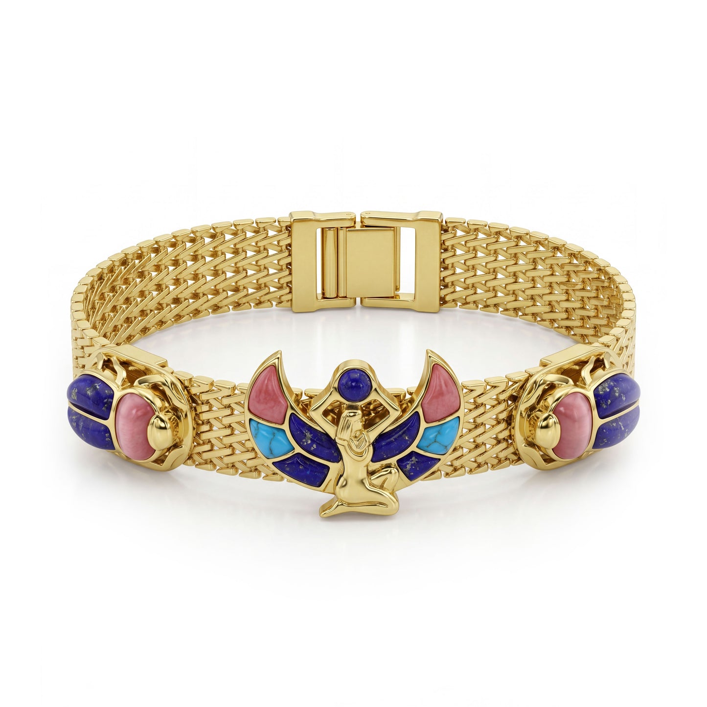 18K Solid Gold Pharaonic Bracelet