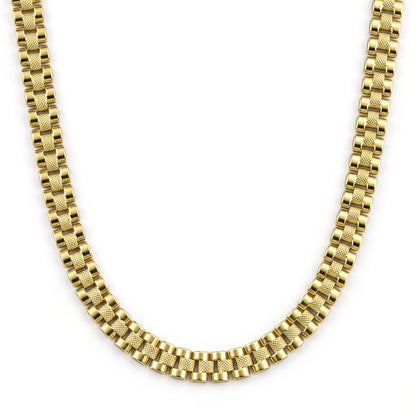 18K Gold Interlocking Link Necklace