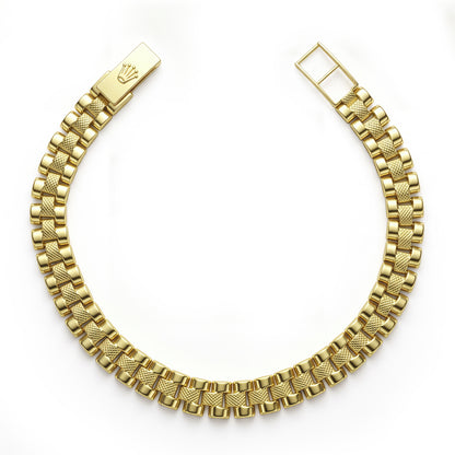 18K Gold Interlocking Link Necklace