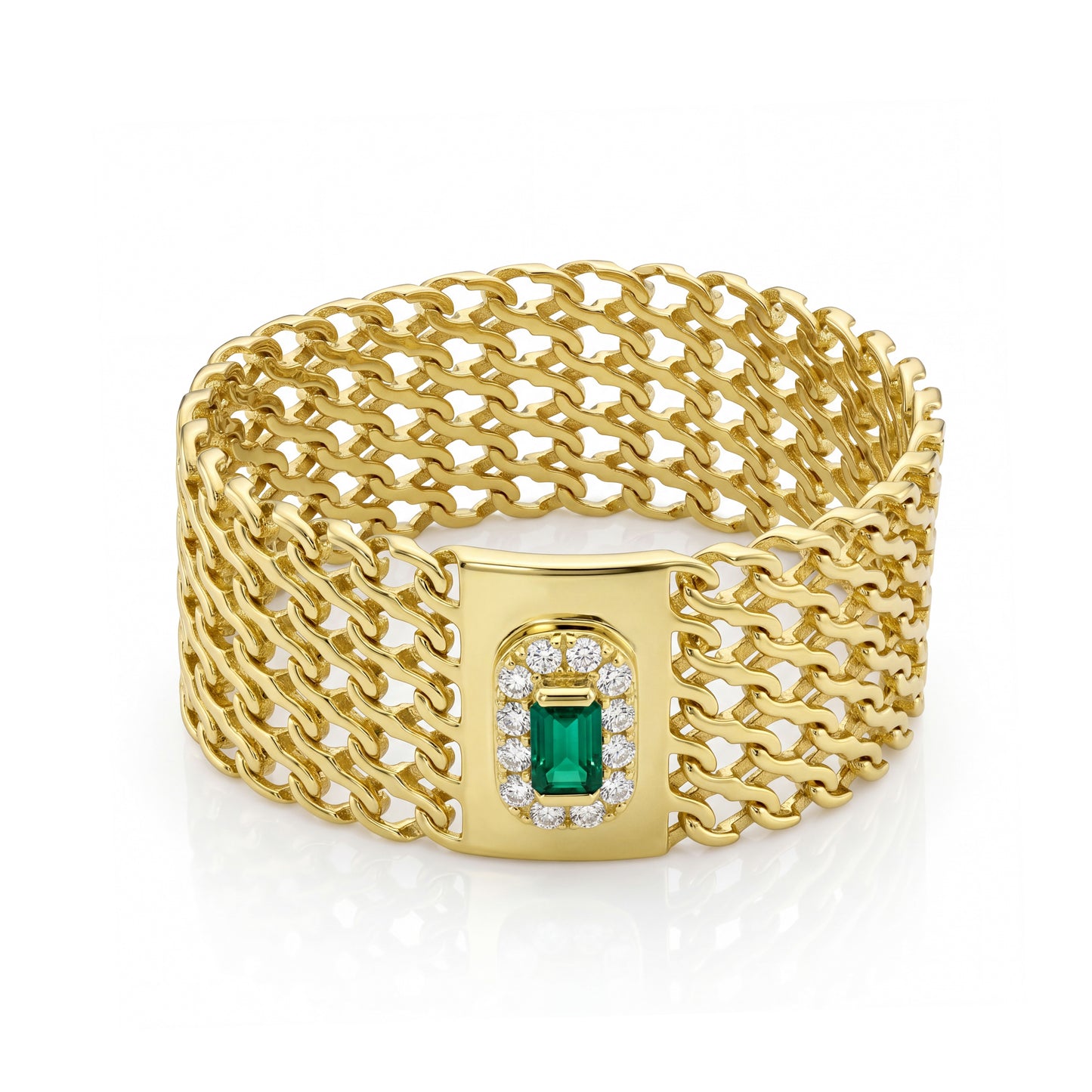 18K Gold Golden Mesh Sparkle full Set.