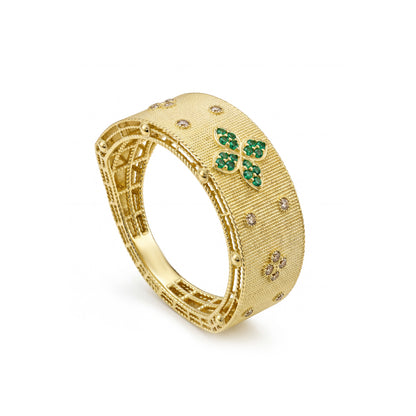 18K Gold Royal Blossom Matte Half Set