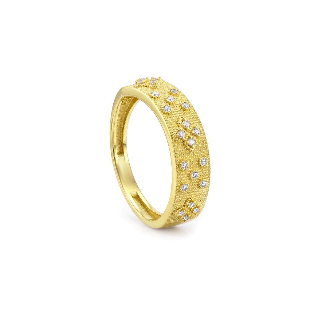 18K Gold Royal Floral Half Set