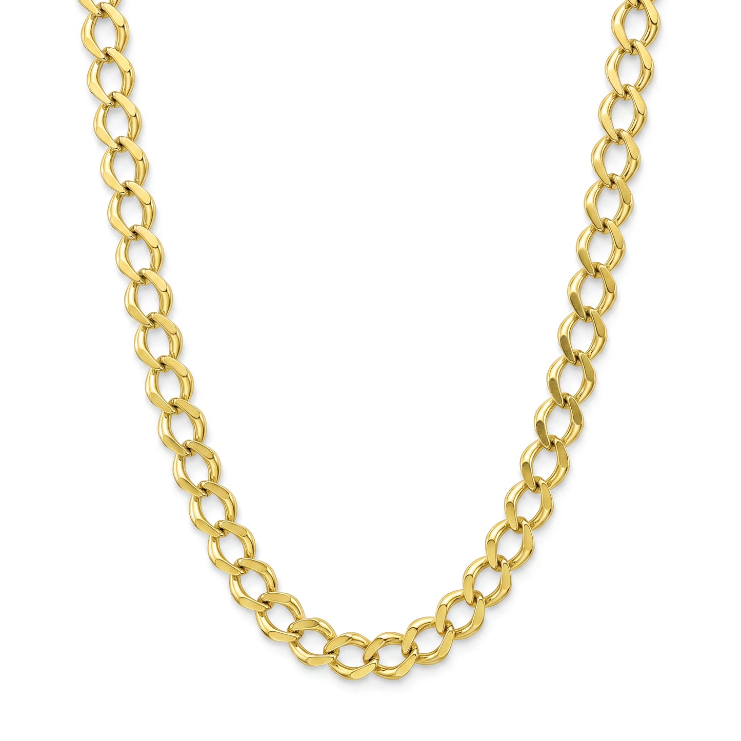 18K Gold Classic Chain Necklace & Bracelet Set