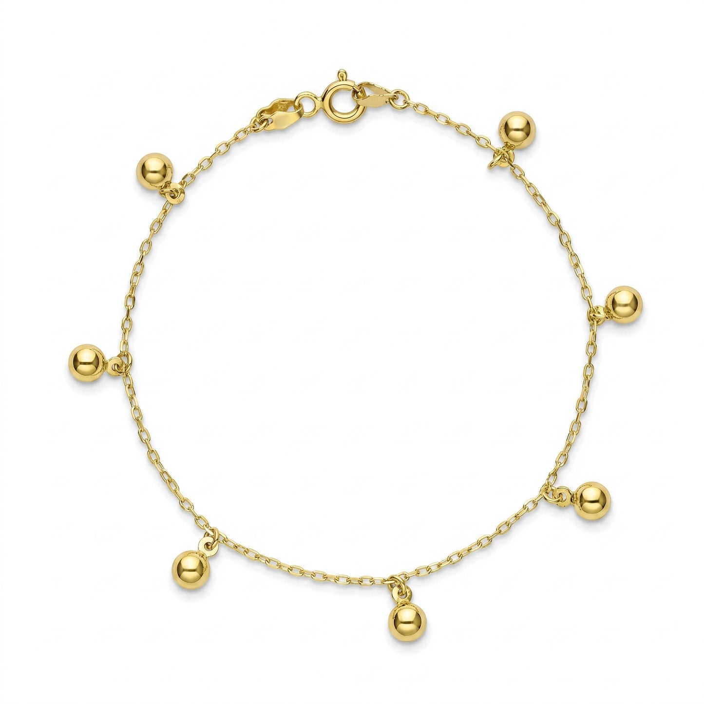 18K gold Elegant Bead Charm Jewelry Set