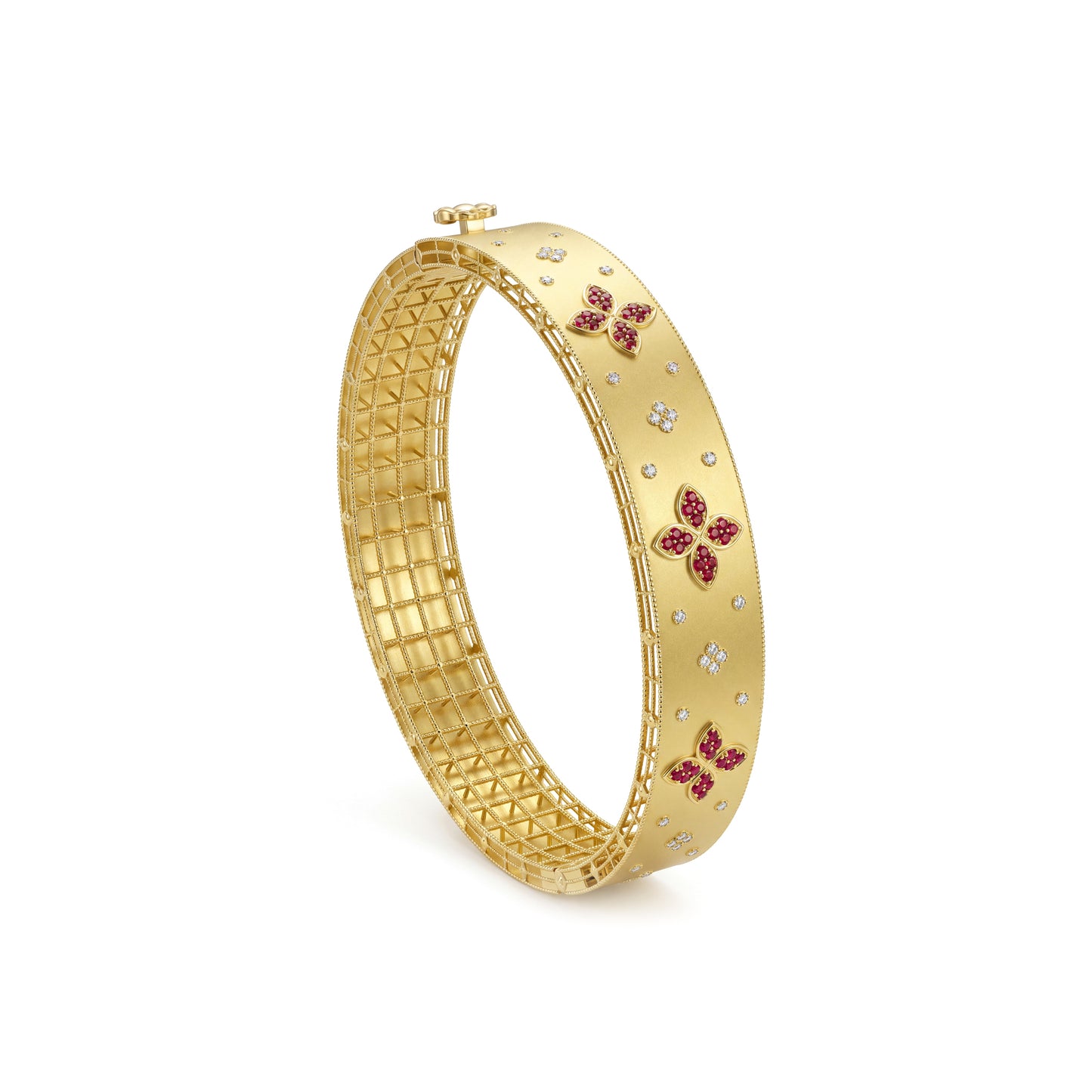 18K Gold Royal Blossom Matte Half Set