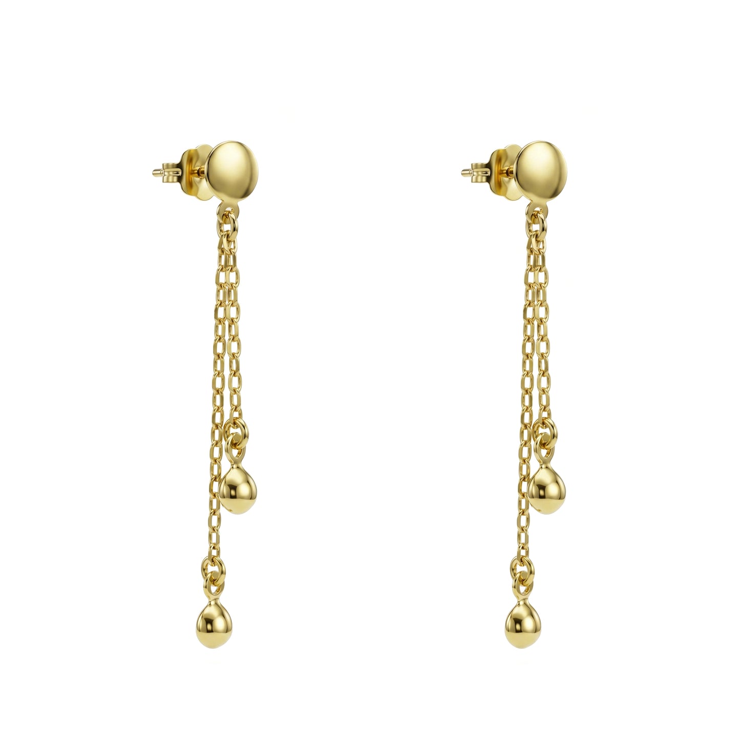 18K gold Elegant Bead Charm Jewelry Set