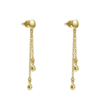 18K gold Elegant Bead Charm Jewelry Set