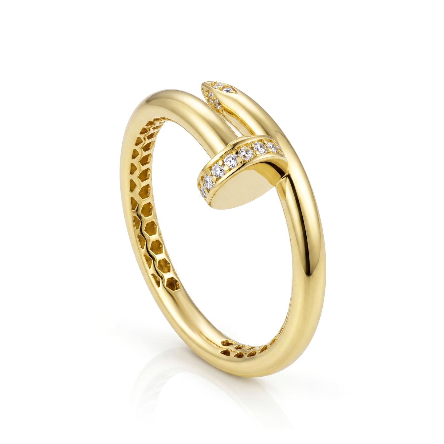 18K Gold Modern Edge Half-Set