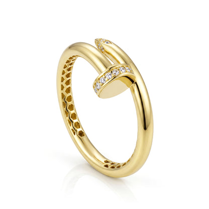 18K Gold Modern Edge Half-Set