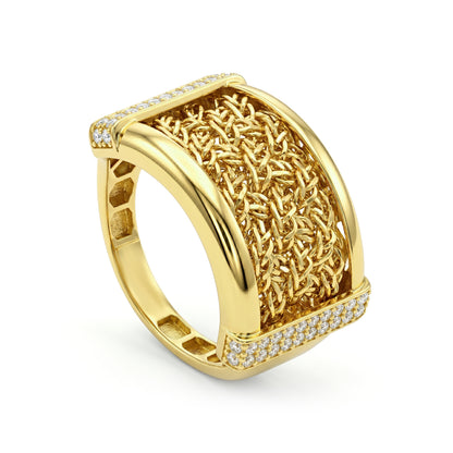 18K Gold Shimmering Mesh Set