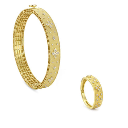 18K Gold Royal Floral Half Set