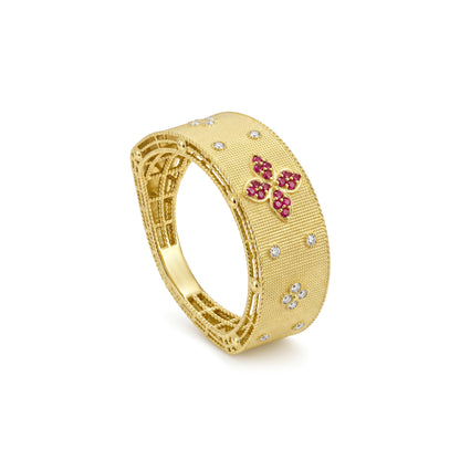 18K Gold Royal Blossom Matte Half Set
