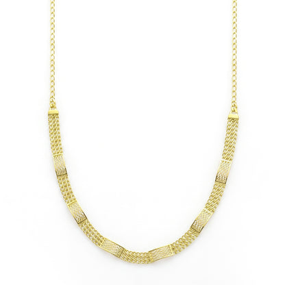 18K Solid Gold Mesh Link Full Set.
