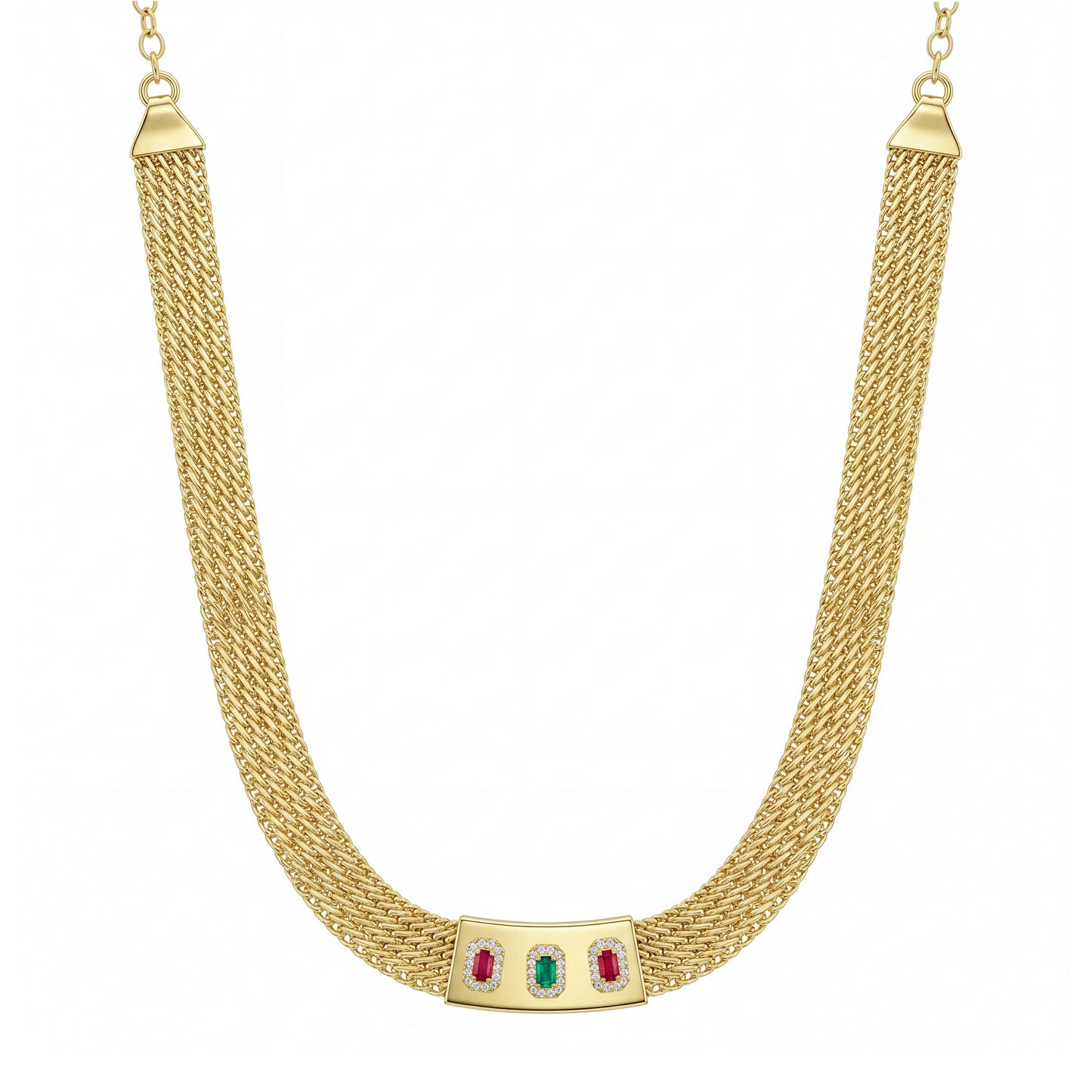 18K Gold Golden Mesh Sparkle full Set.