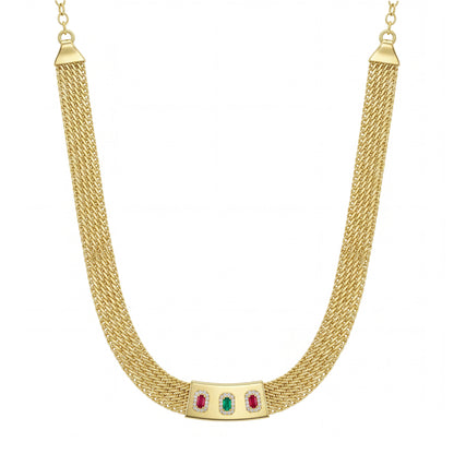 18K Gold Golden Mesh Sparkle full Set.