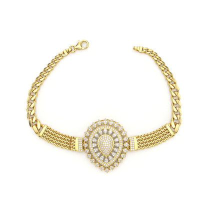 18K Gold Emerald & Zircon Grand Statement Set
