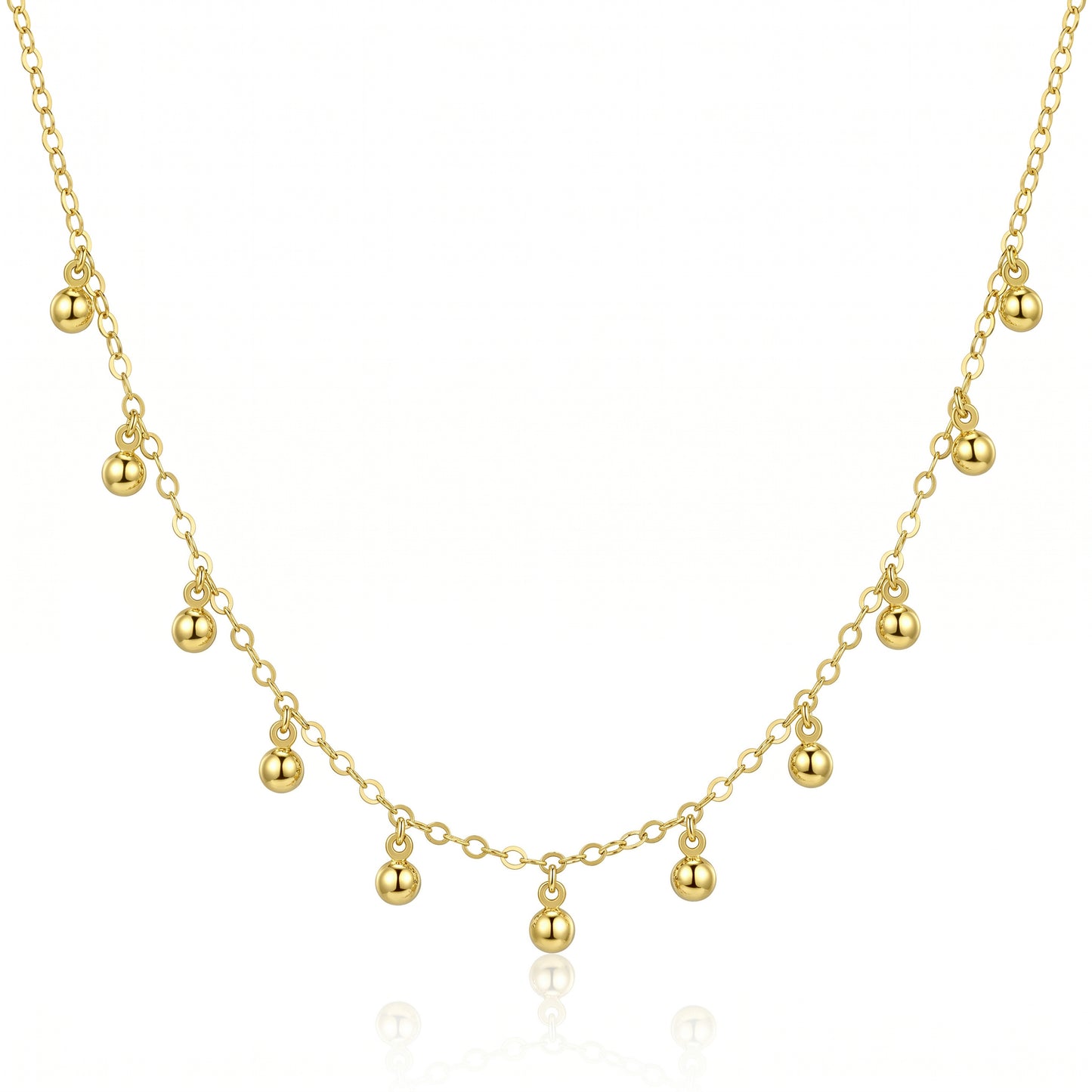 18K gold Elegant Bead Charm Jewelry Set