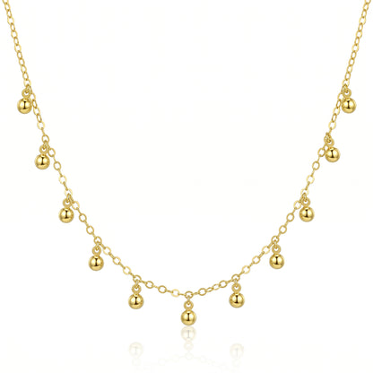 18K gold Elegant Bead Charm Jewelry Set