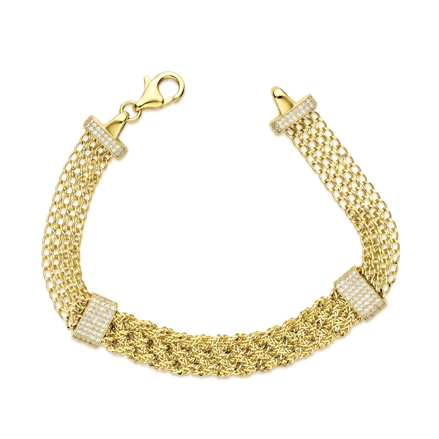 18K Gold Shimmering Mesh Set