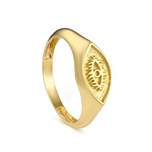 18K Gold Eye Protection Ring