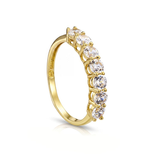 18K Gold Half Eternity Ring