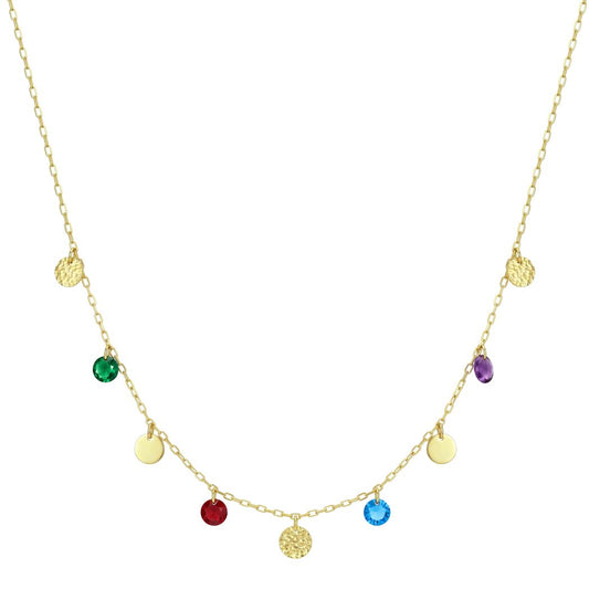 18K Gold Coin Charm Necklace