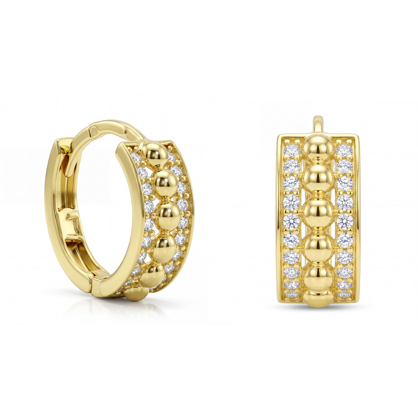 18K Gold Prestige Geometric Earrings