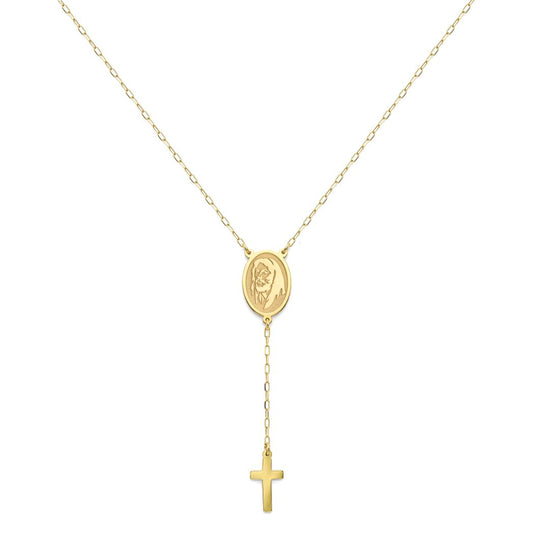 18K Gold Rosary Style Necklace