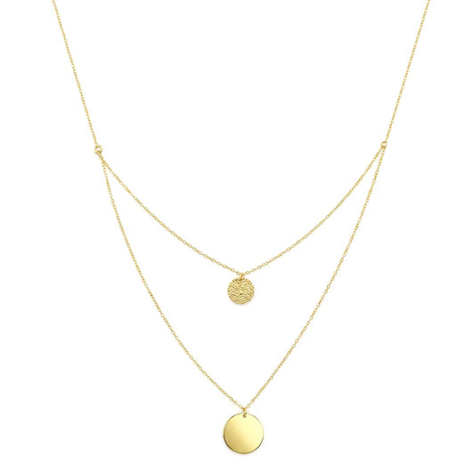 18K Gold Duo Pendant Necklace