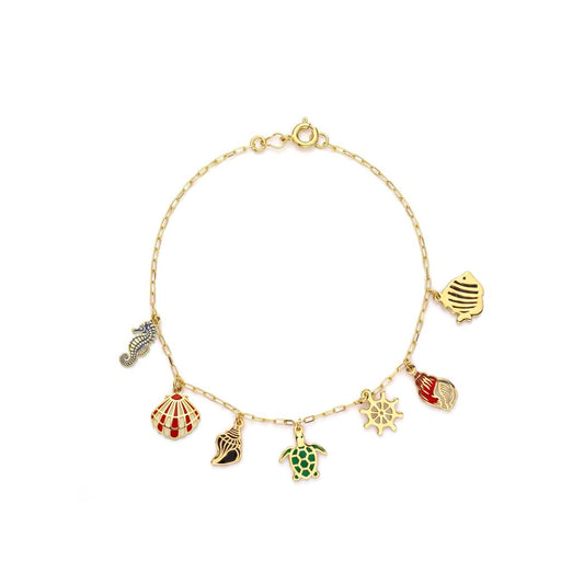 18K Nautical Dream Gold Charm Bracelet