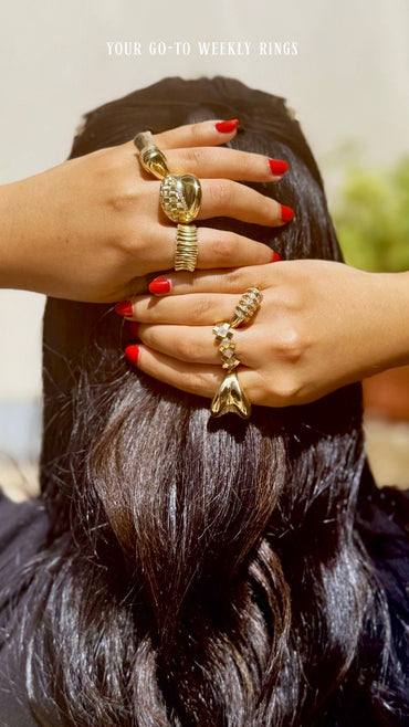 18K Gold Architectural Statement Ring