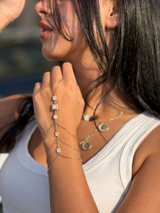 18K Gold Radiance Hand Chain