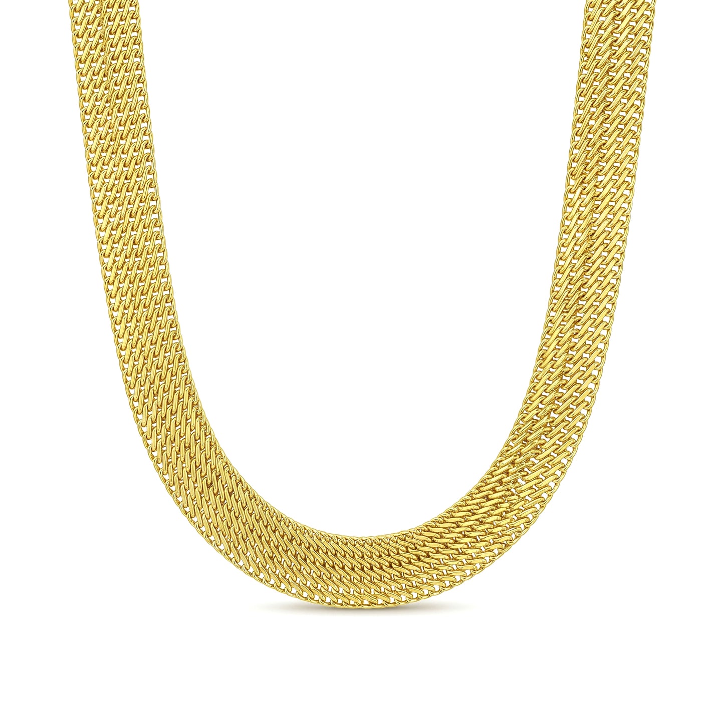 18K Gold  Radiant Mesh Statement half Set.