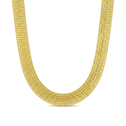 18K Gold  Radiant Mesh Statement half Set.