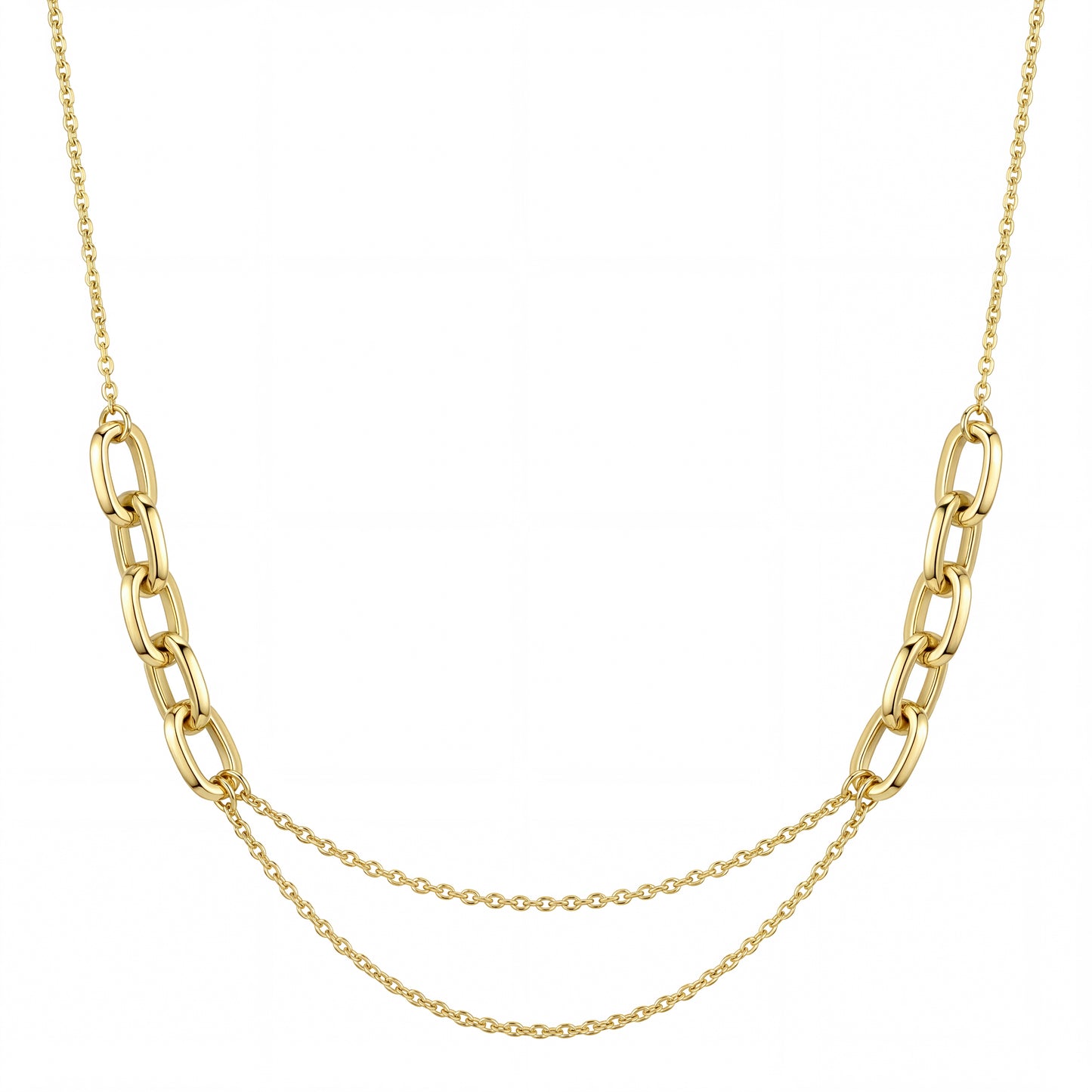 18K Gold Layered Gourmette Half Set